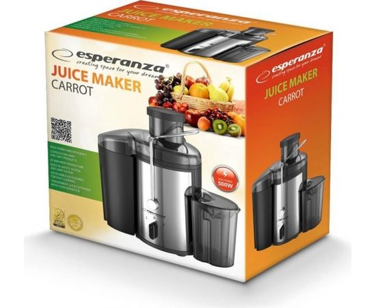 ESPERANZA EKJ002 CARROT - JUICE MAKER - BLACK-SILVER