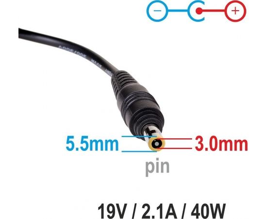 Akyga Notebook power supply AK-ND-48 19V/2.1A 40W 5.5x3.0 mm SAMSUNG