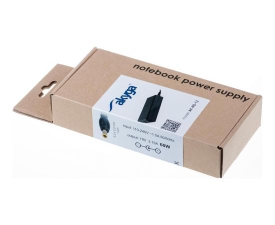 Akyga notebook power adapter AK-ND-13 19V/3.16A 60W 5.5x3.0 mm + pin SAMSUNG