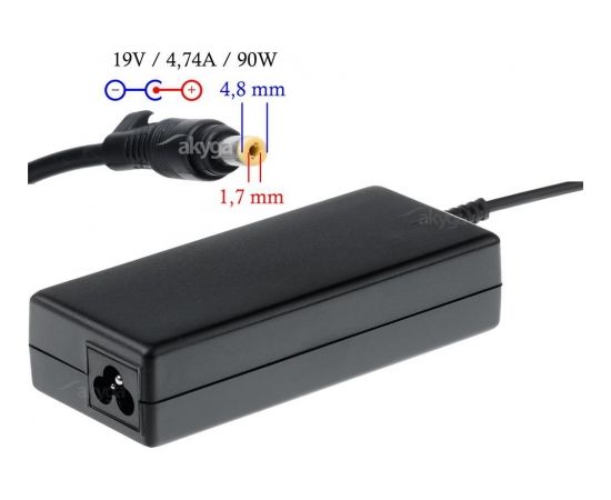 Akyga notebook power adapter AK-ND-08 19V/4.74A 90W 4.8x1.7 mm HP