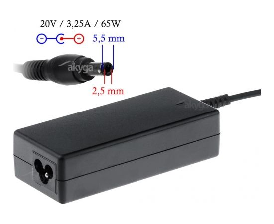 Akyga notebook power adapter AK-ND-17 20V/3.25A 65W 5.5x2.5 mm FUJITSU SIEMENS