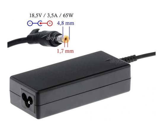 Akyga notebook power adapter AK-ND-09 18.5V/3.54A 65W 4.8x1.7 mm HP