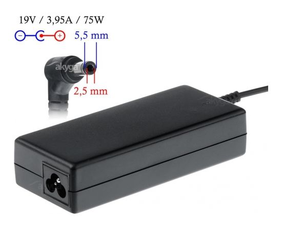 Akyga notebook power adapter AK-ND-02 19V/3.95A 75W 5.5x2.5 mm TOSHIBA