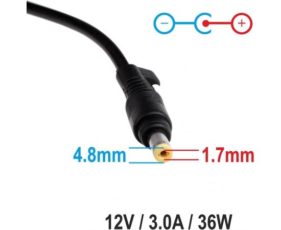 Akyga Notebook power supply AK-ND-49 12V/3.0A 36W 4.8x1.7 mm ASUS