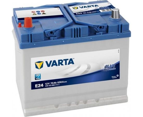 Varta BLUE E24 70Ah 630A (EN) 261x175x220 +/- Startera akumulatoru baterija