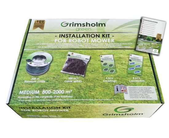 Zāles pļāvēja - robota instalēšanas komplekts Grimsholm M; 200 m Газонокосилки-роботы