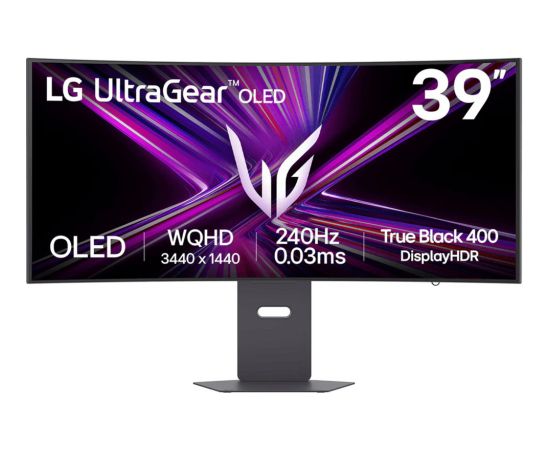 LG Ultra Gear OLED 39GX900A-B, gaming monitor - 39 - black, WQHD, curved, VRR, HDR10, 240Hz panel Monitori