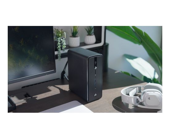 Corsair AI WORKSTATION 300 DESKTOP PC Copilot+ PC AMD Ryzen AI Max+ PRO 395 128 GB LPDDR5x-SDRAM 2x2 TB SSD Windows 11 Home SFF Black Personālie datori