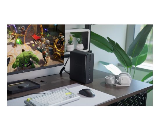 Corsair AI WORKSTATION 300 DESKTOP PC Copilot+ PC AMD Ryzen AI Max+ PRO 395 128 GB LPDDR5x-SDRAM 2x2 TB SSD Windows 11 Home SFF Black Personālie datori