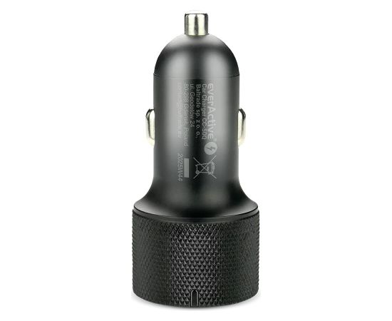 Car charger everActive CC-50Q USB QC3.0 + USB-C PD 75W Telefonu lādētāji 220v