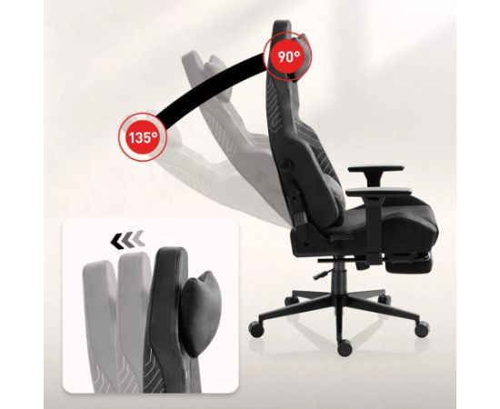 Fotel gamingowy Huzaro Force 8.1 Black Gaming krēsli