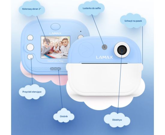 LAMAX InstaKid2 Play Kids Camera, blue Moment Foto Kameras