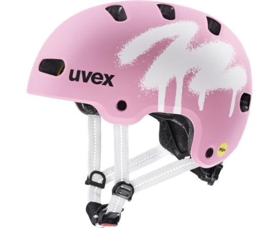 Kask rowerowy dziecięcy UVEX Kid 4 Style MIPS, sprawy strawberry matt Велосипедные шлемы
