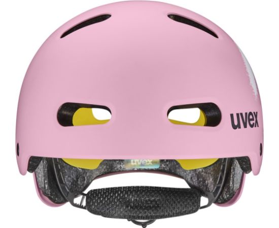 Kask rowerowy dziecięcy UVEX Kid 4 Style MIPS, sprawy strawberry matt Велосипедные шлемы