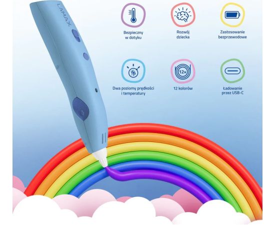 LAMAX ArtKid1 3D 3D Pen, blue 3D Printeri un lāzergravētāji