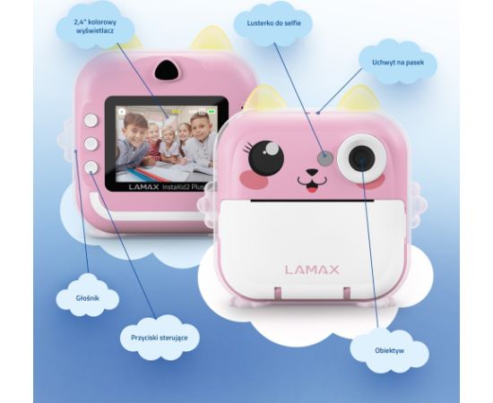 Kids’ camera LAMAX InstaKid2 Plus, pink Moment Foto Kameras