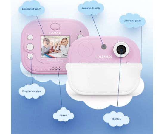 Kids’ camera LAMAX InstaKid2 Play, pink Moment Foto Kameras