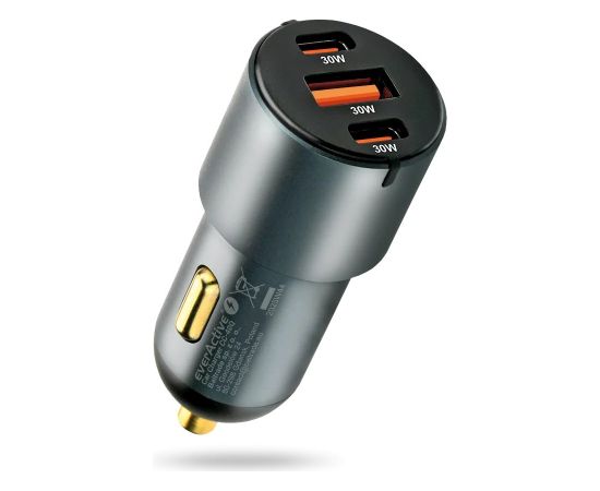 Car charger everActive CC-40Q USB QC3.0 + 2x USB-C PD 60W Telefonu lādētāji 220v