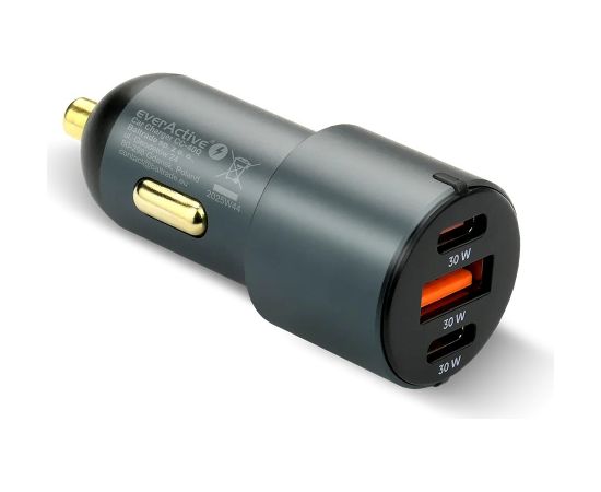 Car charger everActive CC-40Q USB QC3.0 + 2x USB-C PD 60W Telefonu lādētāji 220v