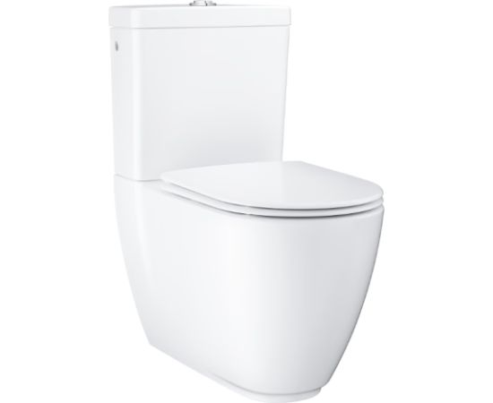 Grohe pods ar QR/SC vāku Essence rimless, 360x667 mm, universāls izvads, pievads no apakšas, balts PG Напольные унитазы