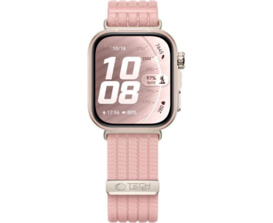 Tech-Protect watch strap Nylon Huawei Watch Fit 3/4/4 Pro/5/5 Pro, light pink Smart-Watch aksesuāri
