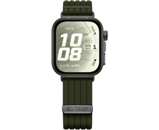 Tech-Protect watch strap Nylon Huawei Watch Fit 3/4/4 Pro/5/5 Pro, military green Smart-Watch aksesuāri