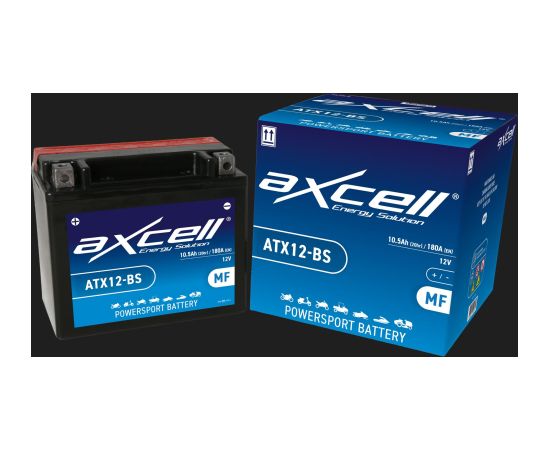 10.5Ah 180A Axcell AGM moto akumulators 150x87x130 Akumulatori