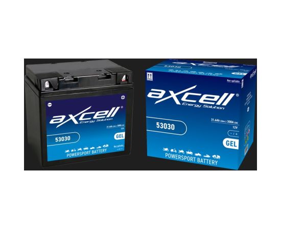 31.6Ah 300A Axcell GEL moto akumulators 178x123x166 Akumulatori