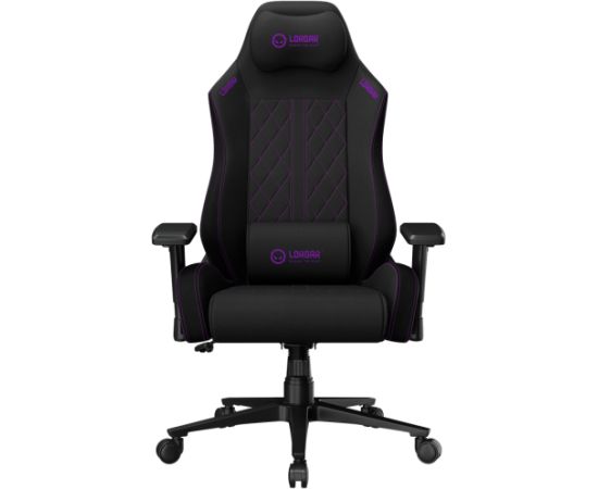LORGAR CHA41, Ergonomic Gaming Chair Advanced, premium anti-stain fabric, Black/purple Gaming krēsli