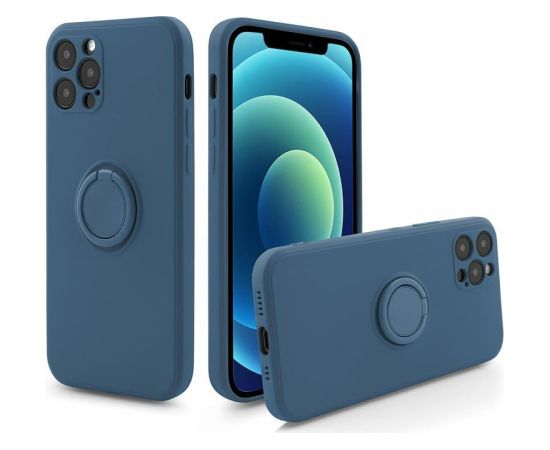 Mocco Pastel Ring Silicone Back Case Aizmugurējais Silikona Apvalks Priekš Samsung Galaxy S22 5G Zils Neoriģinālie Maciņi
