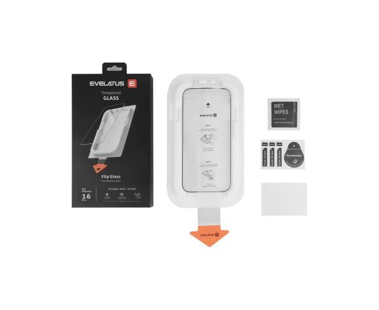 Evelatus Apple  iPhone 16 Flip Glass Magic Easy Install Box - Screen Protector Ekrānu aizsardzība