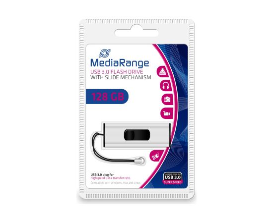 MEMORY DRIVE FLASH USB3.2/128GB MR918 MEDIARANGE USB Flash atmiņas