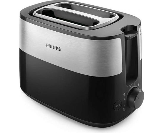 PHILIPS Daily Collection Tosteris, 830 W (melns) - HD2516/90