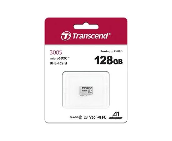Memory card Transcend microSDXC USD300S 128GB CL10 UHS-I U3 V30 Up to 95MB/S