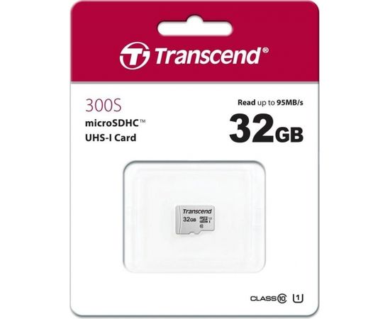 Memory card Transcend microSDHC USD300S 32GB CL10 UHS-I U3 Up to 95MB/S