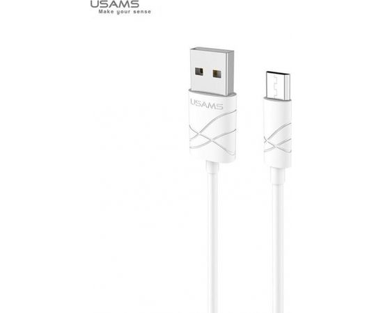 Usams MICUSBJG02 Universāls un Izturīgs U-Gee USB uz Micro USB Datu & Ātrās Uzlādes kabelis 1m Balts (US-SJ039)