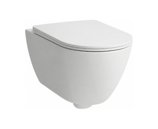 Laufen pods ar QR/SC vāku Pro X rimless, stiprināms pie sienas, 360x540 mm, silent flush, balts Podi pie sienas