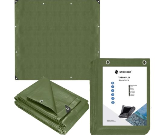 Brezents Springos GA2132 4x4m 120g/m2 Nojumes un aksesuāri