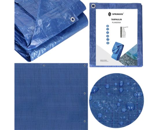 Brezents Springos GA2120 3x5m 60 g/m2 Nojumes un aksesuāri