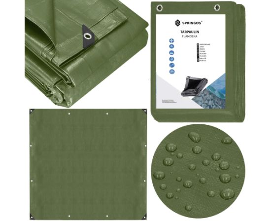 Brezents Springos GA2135 3x3m 120g/m2 Nojumes un aksesuāri