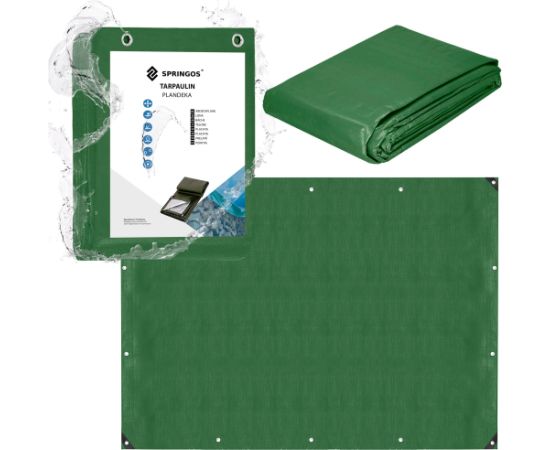 Springos Тент 2 x 3 м тёмно-зелёный/серебристый GA2137 Тенты и аксессуары