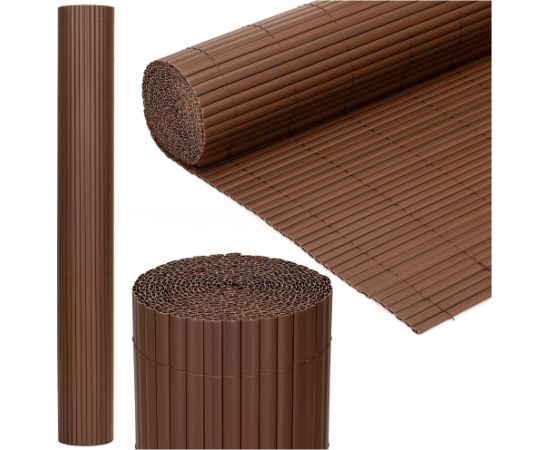 Springos Защитный ПВХ-мат 500x140 см для балкона, террасы, забора, коричневый. Тенты и аксессуары