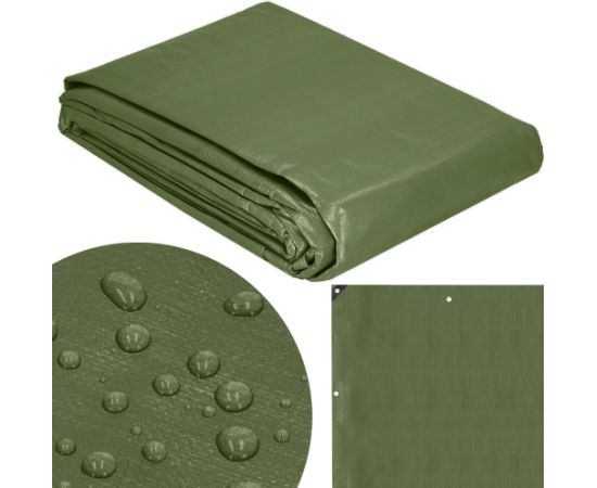 Springos Садовый брезент 4x5 м, 100 г/м2, усиленная защитная пленка для автомобиля, зеленый Тенты и аксессуары