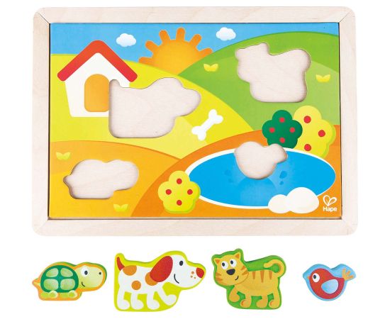HAPE Saulainā ieleja puzle 3 in 1, E1601A Jaunumi, Bērnu preces