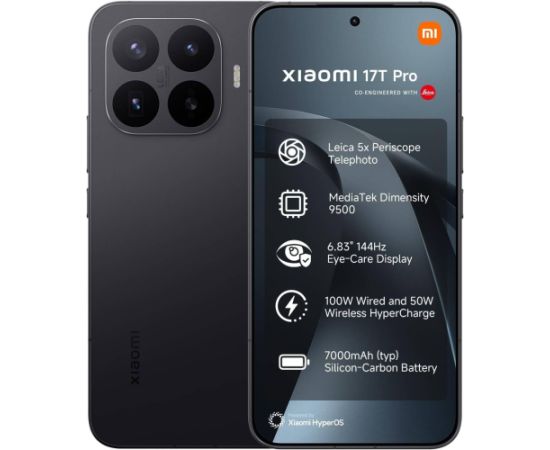 Xiaomi 17T Pro 12/512GB Black Новинки смартфонов и телефонов