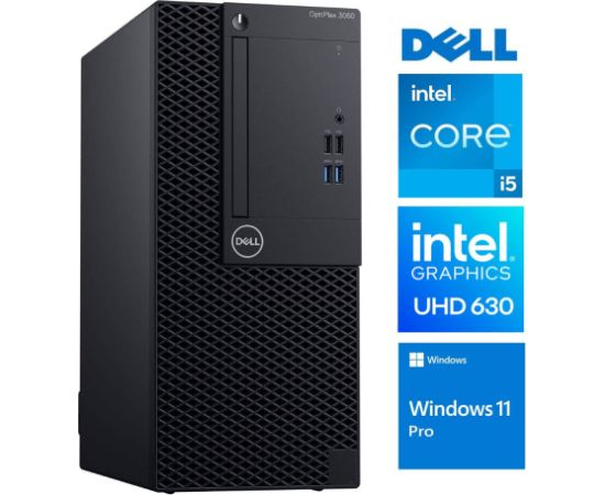 DELL 3060 Tower i5-8500 32GB 1TB SSD M.2 NVME WIN11Pro Kомпьютеры после ремонта