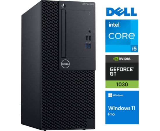 DELL 3060 Tower i5-8500 8GB 1TB SSD M.2 NVME GT1030 2GB WIN11Pro Kомпьютеры после ремонта