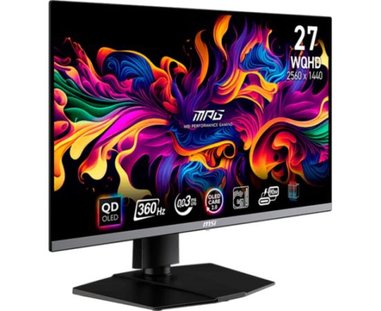 MSI MPG 271QRXDE QD-OLED - 26.5 - black, WQHD, QD-OLED, Adaptive-Sync, USB-C, 360Hz panel Monitori