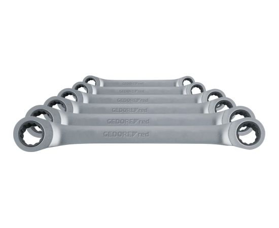 Gedore Red double ring ratchet wrench set 6 pieces - SW8-19mm 3300898 Новинки Для дома и сада 