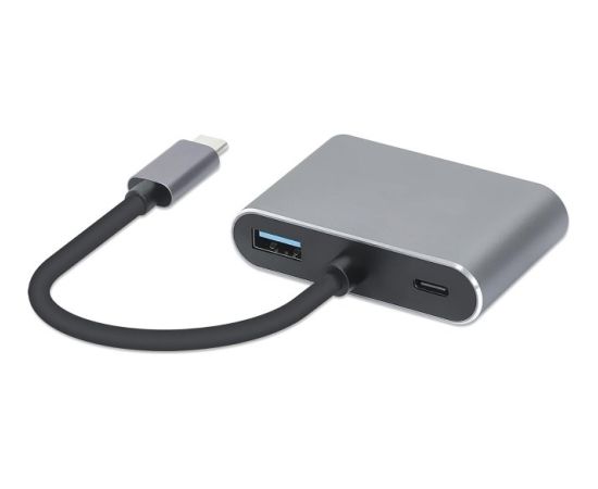 Ibox Hub USB Typ-C 4w1 USB 3.0 + PD 100W + HDMK 4k30Hz + VGA FullHD USB / Type-C Hub